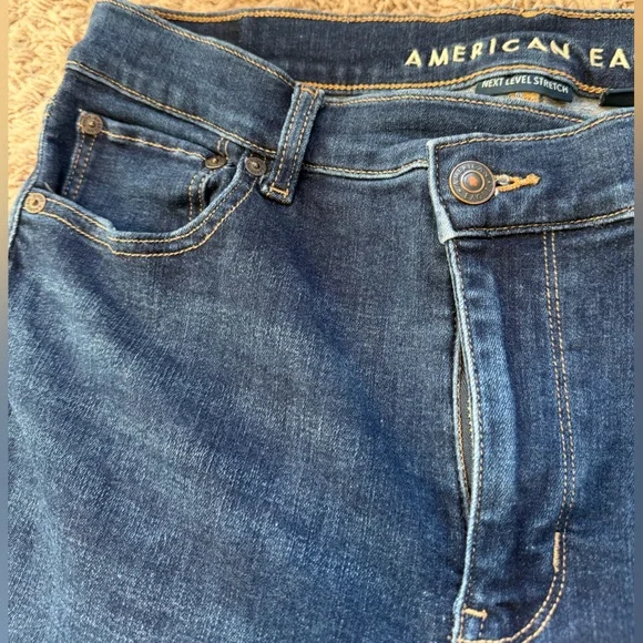 American Eagle Outfitters Dark Blue Flare Jeans - Picture 5 of 7